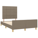 vidaXL tópszínű szövet ágykeret matrac nélkül 120x200 cm