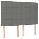 vidaXL sötétszürke szövet ágykeret matrac nélkül 140 x 190 cm