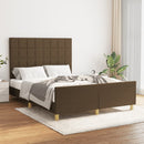 vidaXL sötétbarna szövet ágykeret matrac nélkül 140 x 190 cm