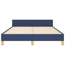 vidaXL kék szövet ágykeret matrac nélkül 140 x 200 cm
