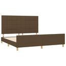 vidaXL sötétbarna szövet ágykeret matrac nélkül 160 x 200 cm