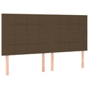 vidaXL sötétbarna szövet ágykeret matrac nélkül 160 x 200 cm