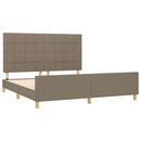 vidaXL tópszínű szövet ágykeret matrac nélkül 180 x 200 cm