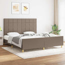 vidaXL tópszínű szövet ágykeret matrac nélkül 180 x 200 cm