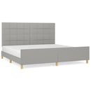 vidaXL világosszürke szövet ágykeret matrac nélkül 200 x 200 cm