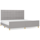 vidaXL világosszürke szövet ágykeret matrac nélkül 200 x 200 cm