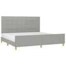 vidaXL világosszürke szövet ágykeret matrac nélkül 200 x 200 cm