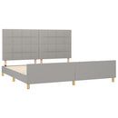 vidaXL világosszürke szövet ágykeret matrac nélkül 200 x 200 cm