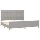 vidaXL világosszürke szövet ágykeret matrac nélkül 200 x 200 cm
