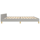 vidaXL világosszürke szövet ágykeret matrac nélkül 200 x 200 cm