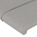 vidaXL világosszürke szövet ágykeret matrac nélkül 200 x 200 cm