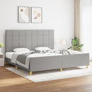 vidaXL világosszürke szövet ágykeret matrac nélkül 200 x 200 cm