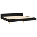 vidaXL fekete szövet ágykeret matrac nélkül 200 x 200 cm