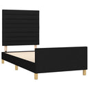 vidaXL ágykeret matrac nélkül Fekete 80x200 cm szövet 80x200 cm
