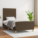 vidaXL sötétbarna szövet ágykeret matrac nélkül 80x200 cm