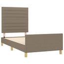 vidaXL tópszínű szövet ágykeret matrac nélkül 90x200 cm