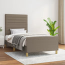 vidaXL tópszínű szövet ágykeret matrac nélkül 90x200 cm