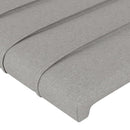 vidaXL világosszürke szövet ágykeret matrac nélkül 100x200 cm