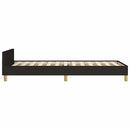 vidaXL fekete szövet ágykeret matrac nélkül 100x200 cm