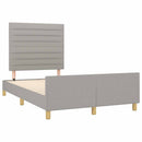 vidaXL világosszürke szövet ágykeret matrac nélkül 120x200 cm