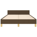 vidaXL sötétbarna szövet ágykeret matrac nélkül 120x200 cm