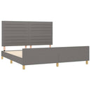 vidaXL sötétszürke szövet ágykeret matrac nélkül 160 x 200 cm