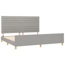 vidaXL világosszürke szövet ágykeret matrac nélkül 200 x 200 cm