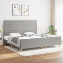 vidaXL világosszürke szövet ágykeret matrac nélkül 200 x 200 cm