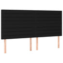 vidaXL fekete szövet ágykeret matrac nélkül 200 x 200 cm