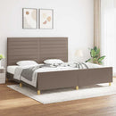 vidaXL tópszínű szövet ágykeret matrac nélkül 200 x 200 cm