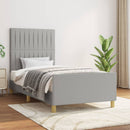 vidaXL világosszürke szövet ágykeret matrac nélkül 80x200 cm