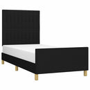 vidaXL ágykeret matrac nélkül fekete 90x200 cm szövet
