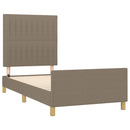 vidaXL tópszínű szövet ágykeret matrac nélkül 90x200 cm