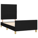 vidaXL fekete szövet ágykeret matrac nélkül 100x200 cm