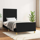 vidaXL fekete szövet ágykeret matrac nélkül 100x200 cm