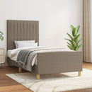 vidaXL tópszínű szövet ágykeret matrac nélkül 100x200 cm