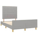 vidaXL világosszürke szövet ágykeret matrac nélkül 120x200 cm