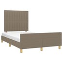 vidaXL tópszínű szövet ágykeret matrac nélkül 120x200 cm