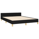 vidaXL fekete szövet ágykeret matrac nélkül 140 x 190 cm