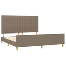 vidaXL tópszínű szövet ágykeret matrac nélkül 180 x 200 cm