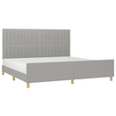 vidaXL világosszürke szövet ágykeret matrac nélkül 200 x 200 cm
