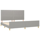 vidaXL világosszürke szövet ágykeret matrac nélkül 200 x 200 cm