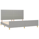 vidaXL világosszürke szövet ágykeret matrac nélkül 200 x 200 cm