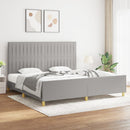 vidaXL világosszürke szövet ágykeret matrac nélkül 200 x 200 cm