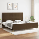 vidaXL sötétbarna szövet ágykeret matrac nélkül 200 x 200 cm