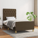 vidaXL sötétbarna szövet ágykeret matrac nélkül 80x200 cm