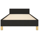 vidaXL fekete szövet ágykeret matrac nélkül 100x200 cm