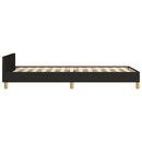 vidaXL fekete szövet ágykeret matrac nélkül 100x200 cm