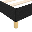 vidaXL fekete szövet ágykeret matrac nélkül 100x200 cm