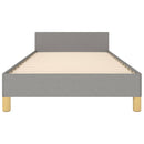 vidaXL világosszürke szövet ágykeret fejtámlával 90 x 190 cm